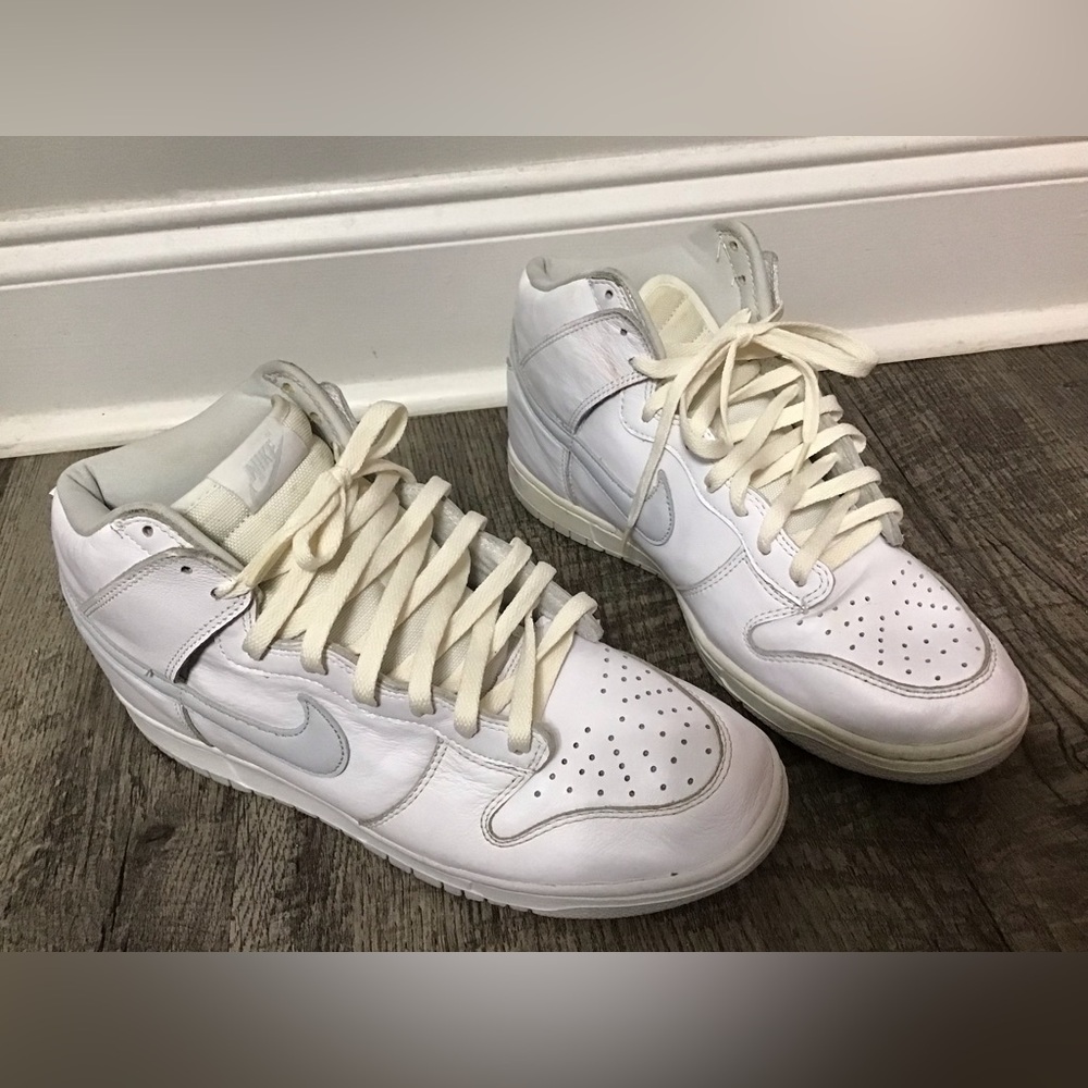 Nike Dunk High SP Pure Platinum White Leather Men's High-Top Sneakers Size 11